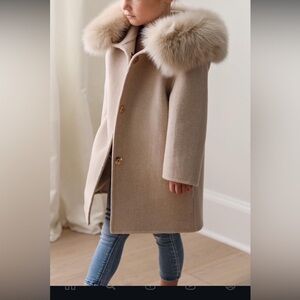 Ella cashmere coat/oatmeal 8/9 years